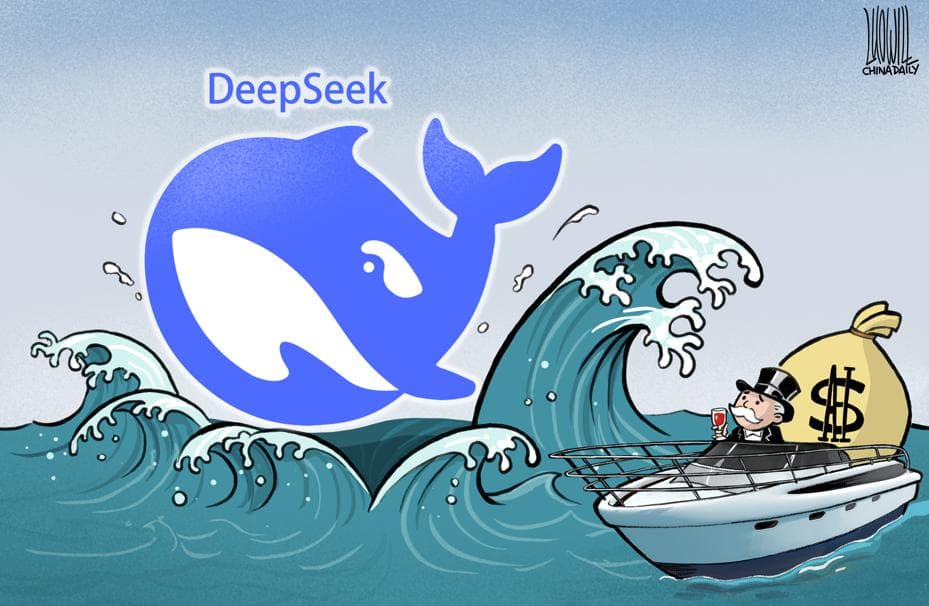 DeepSeek Logo on smartphone